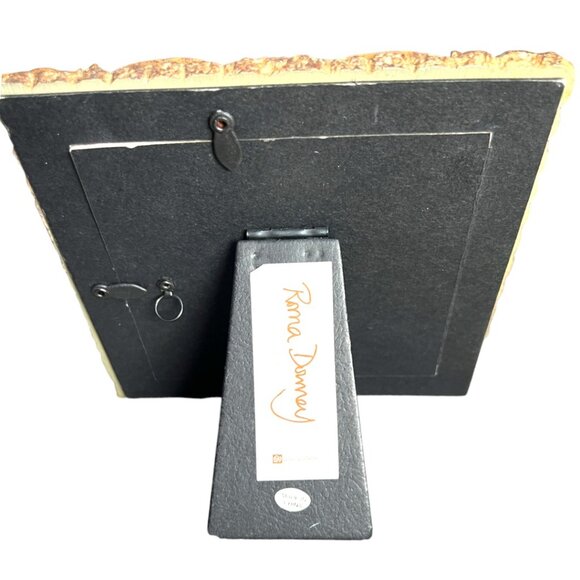 Roma Downey for Home Interiors Gold Metallic Ornate Frame w Glass & Art 6.75" sq - Picture 13 of 16